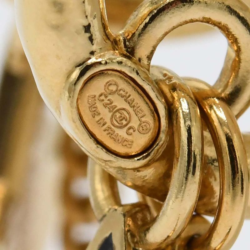 Chanel Earrings Star 24C CC Logo Gold