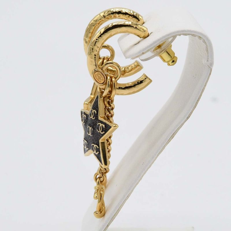 Chanel Earrings Star 24C CC Logo Gold