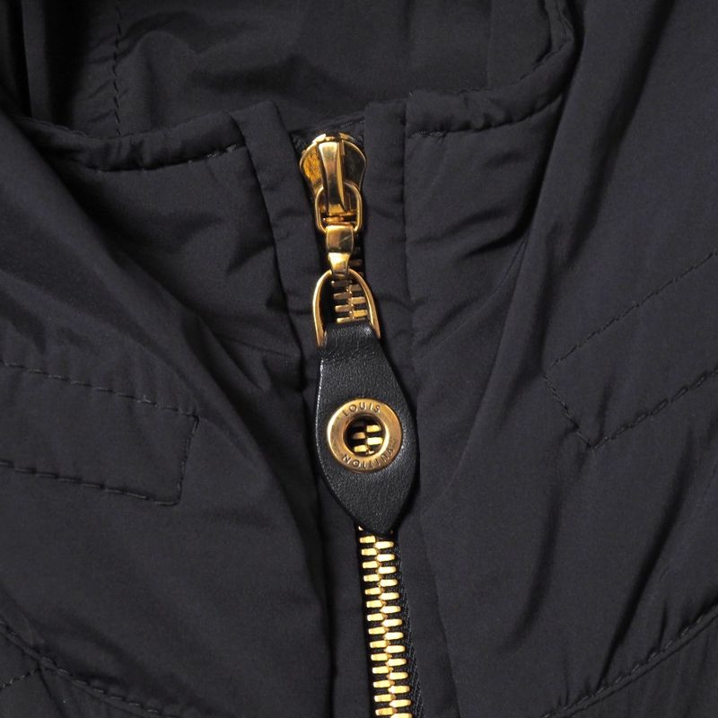 Louis Vuitton Vest 38 Weasel Long Gilet Hooded Zip Up Fur Hoodie