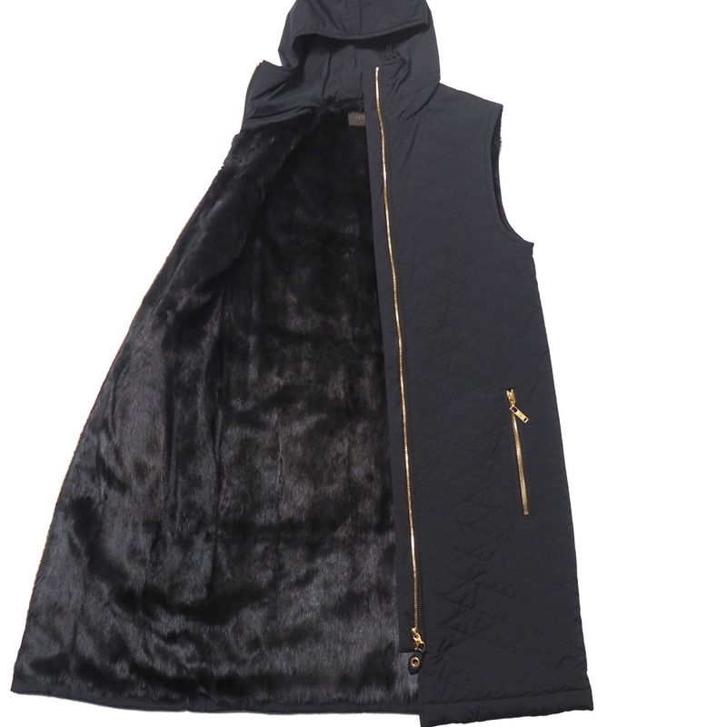 Louis Vuitton Vest 38 Weasel Long Gilet Hooded Zip Up Fur Hoodie