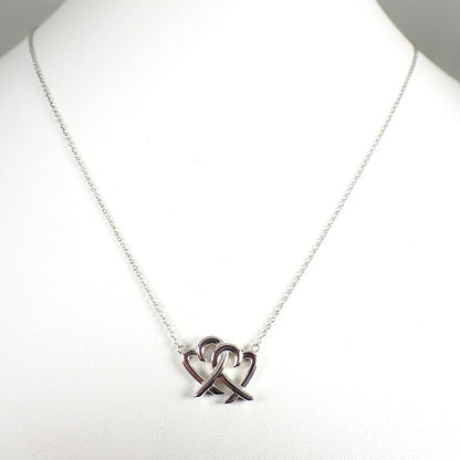 Tiffany & Co 925 Double Loving Pendant Necklace