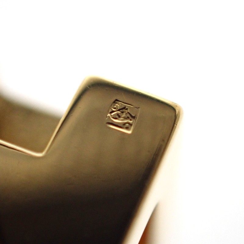 Hermes Cage Cube Earrings Metal Black Gold