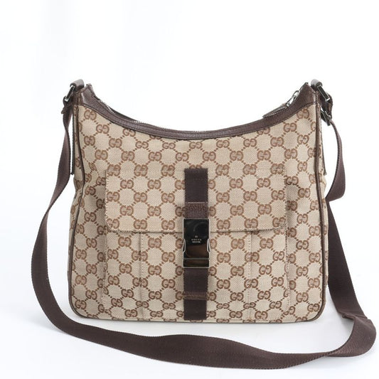 Gucci GG Canvas Leather Shoulder Bag Crossbody Messenger Business