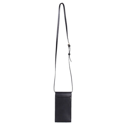 Celine Triomphe Leather Shoulder Mobile Pouch Black X