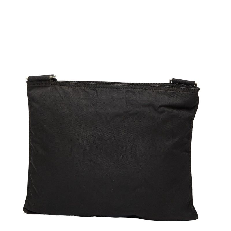 Prada Black Nylon Leather Shoulder Bag