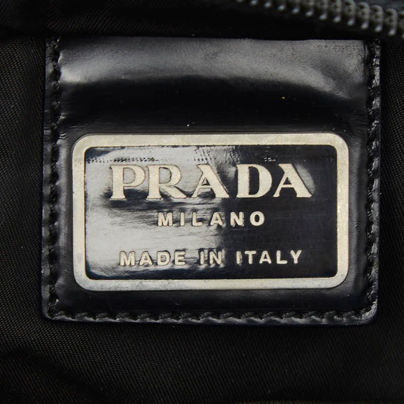 Prada Black Nylon Leather Shoulder Bag