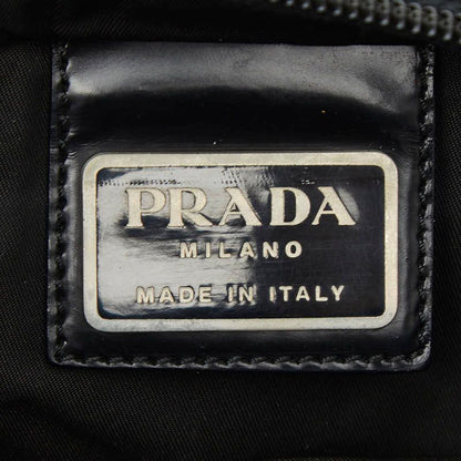 Prada Black Nylon Leather Shoulder Bag