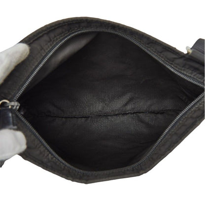 Prada Black Nylon Leather Shoulder Bag