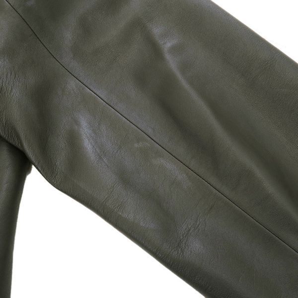 Loewe Leather Jacket Khaki 48