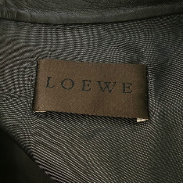 Loewe Leather Jacket Khaki 48