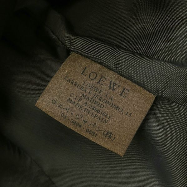 Loewe Leather Jacket Khaki 48