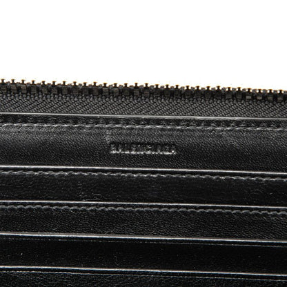 Balenciaga Leash Clutch Black Leather