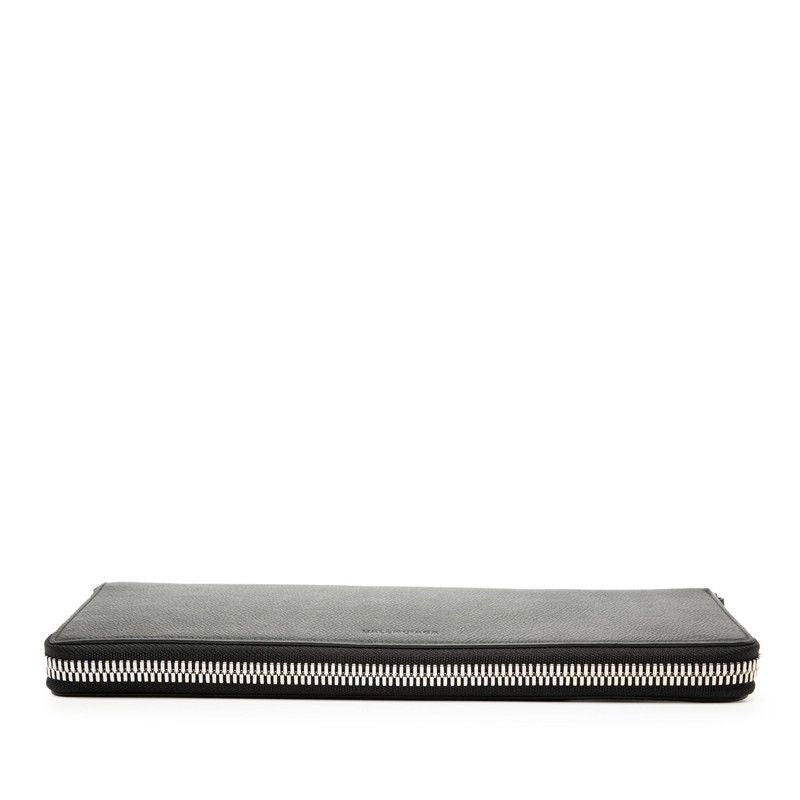 Balenciaga Leash Clutch Black Leather