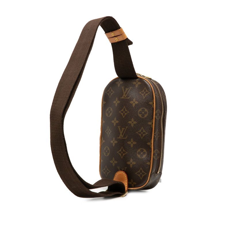 Louis Vuitton Monogram Pochette Gange Belt Bag Brown