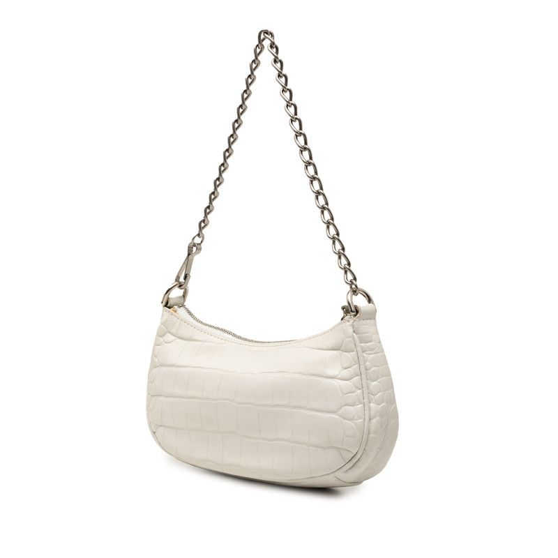 Balenciaga l Mini XS Chain Shoulder Bag 2-Way White Leather