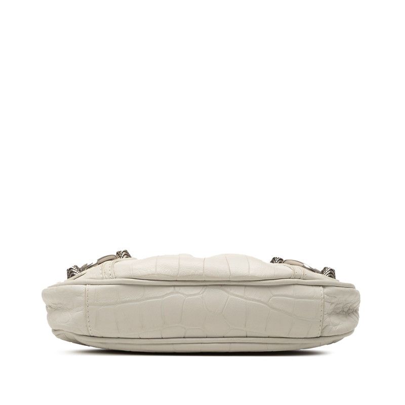 Balenciaga l Mini XS Chain Shoulder Bag 2-Way White Leather