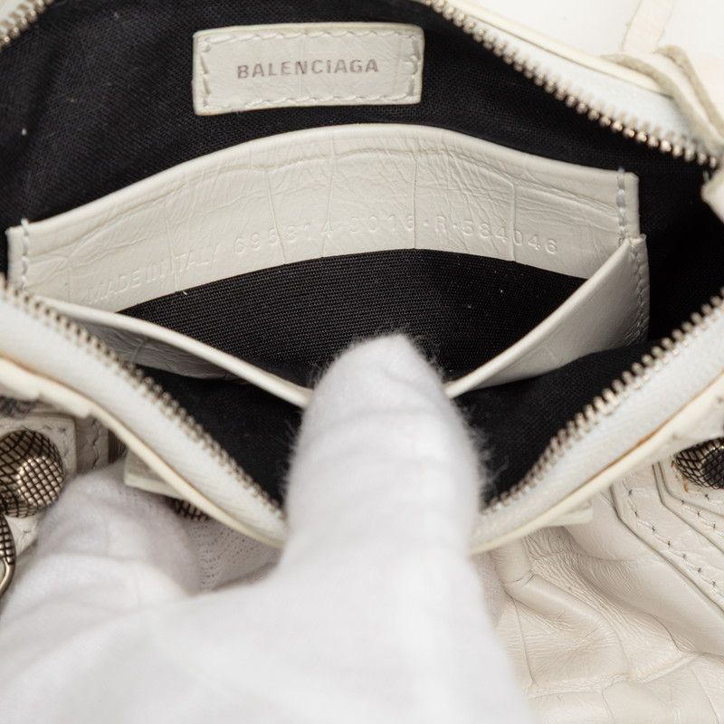 Balenciaga l Mini XS Chain Shoulder Bag 2-Way White Leather