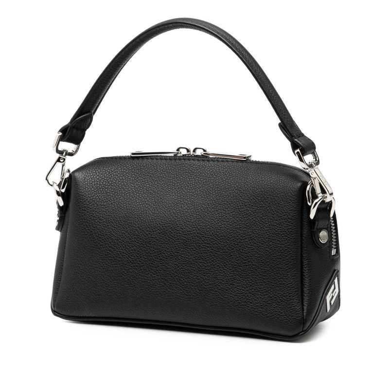Fendi Louis Small 2-Way Shoulder Bag Black Grain Calf Leather