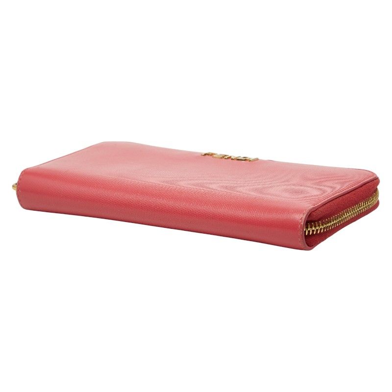 Fendi Zip Around Wallet Pink Leather