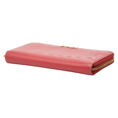 Fendi Zip Around Wallet Pink Leather