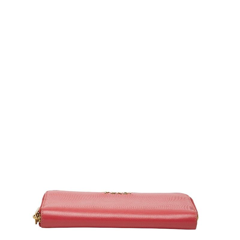 Fendi Zip Around Wallet Pink Leather