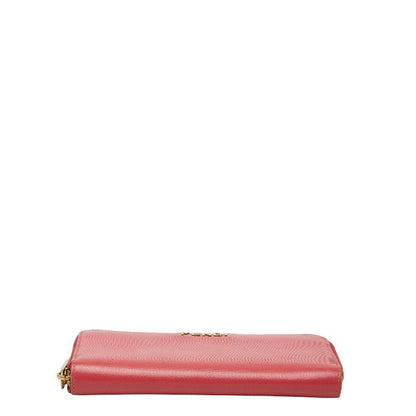 Fendi Zip Around Wallet Pink Leather