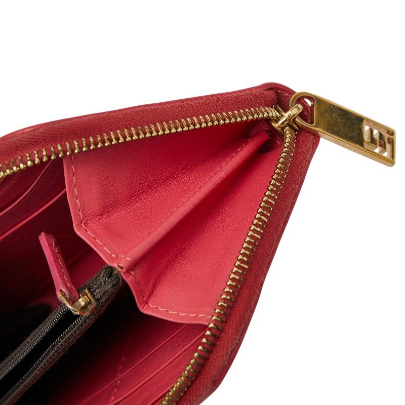 Fendi Zip Around Wallet Pink Leather