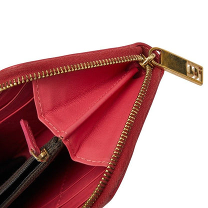 Fendi Zip Around Wallet Pink Leather