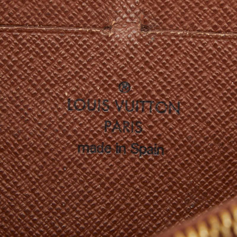 Louis Vuitton Monogram Zippy Wallet Zip Around Brown