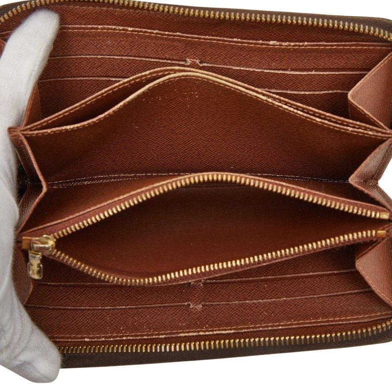 Louis Vuitton Monogram Zippy Wallet Zip Around Brown