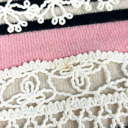 Chanel Coco Button Sleeveless Knit Dress 38 Multicolor Pink Multicolor- Pink Beige