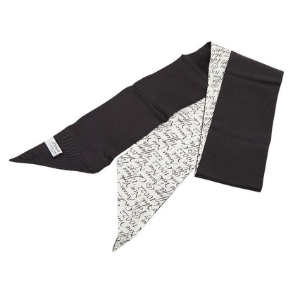 Tiffany & Co Scarf Ribbon White Black Silk
