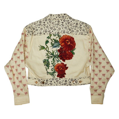 Louis Vuitton Flower Denim Jacket 34 Multicolor Cotton
