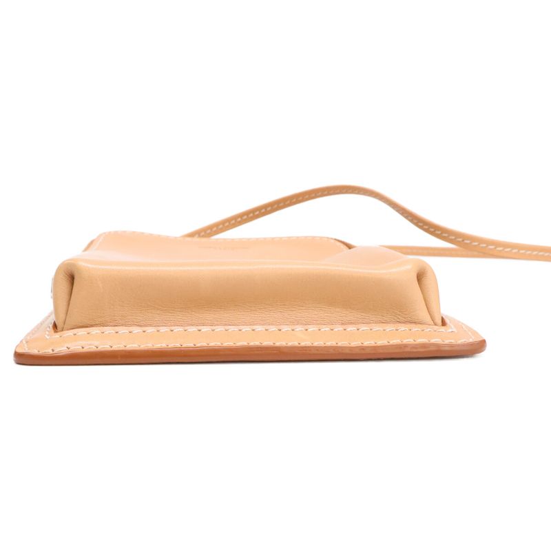 Saint Laurent Paris Leather Pouch Cross ) Cream