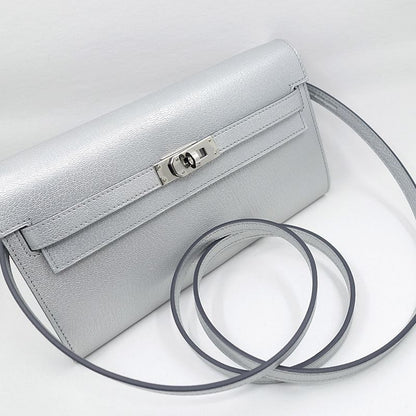 Hermes Wallet Kelly Long to Go Chevre Argen