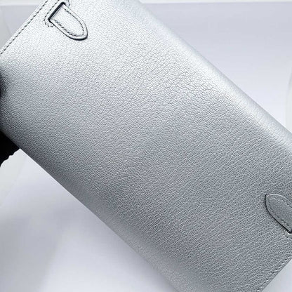 Hermes Wallet Kelly Long to Go Chevre Argen