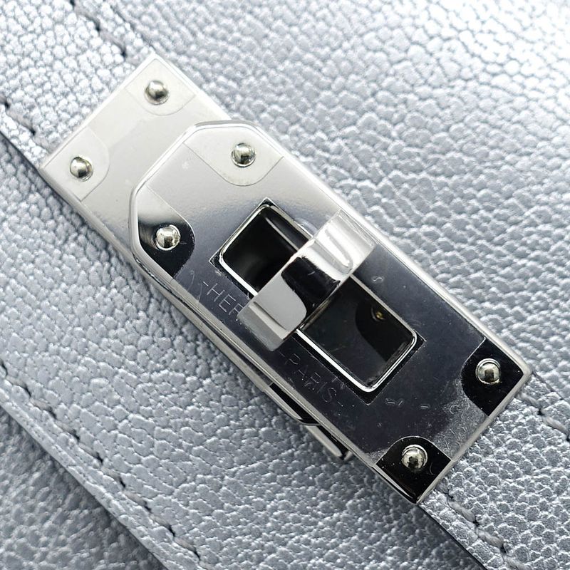 Hermes Wallet Kelly Long to Go Chevre Argen