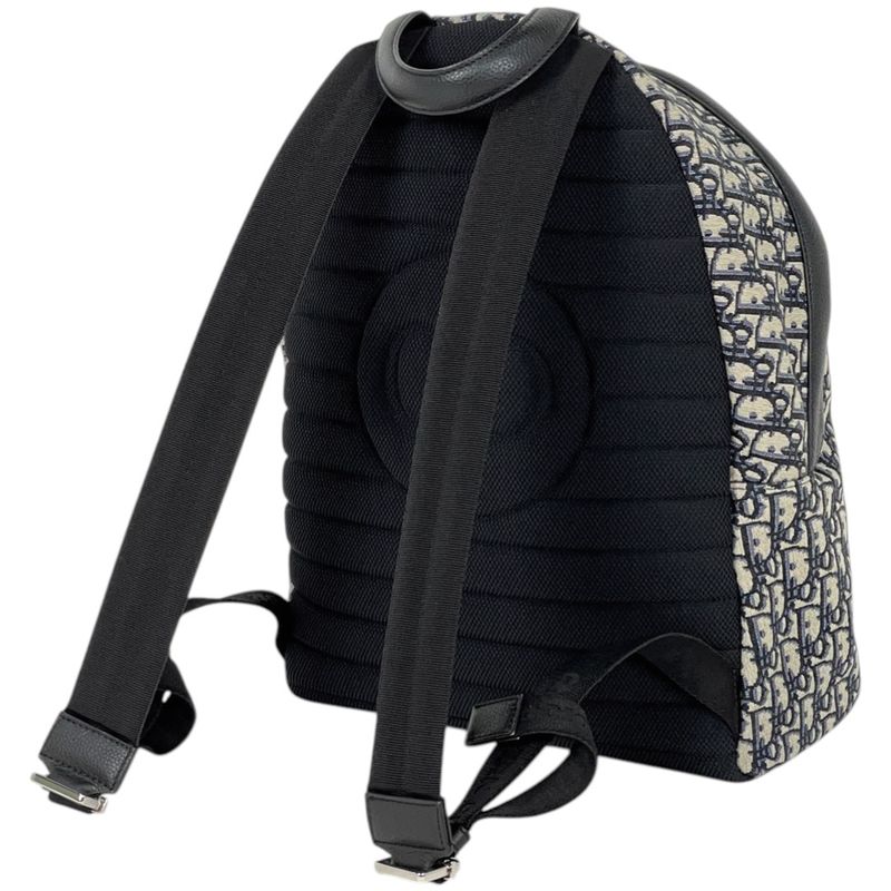 Dior Trotter Pattern Backpack Canvas Blue - Black