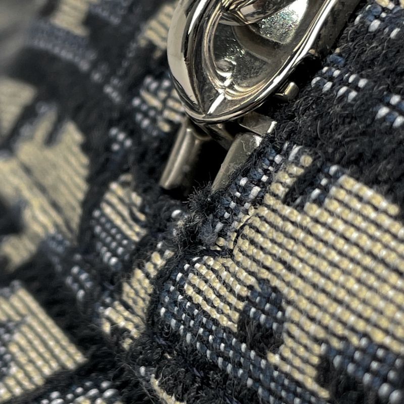 Dior Trotter Pattern Backpack Canvas Blue - Black