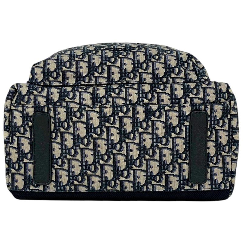 Dior Trotter Pattern Backpack Canvas Blue - Black