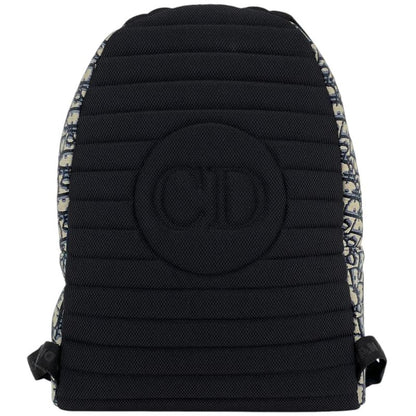 Dior Trotter Pattern Backpack Canvas Blue - Black