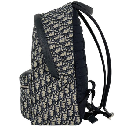 Dior Trotter Pattern Backpack Canvas Blue - Black