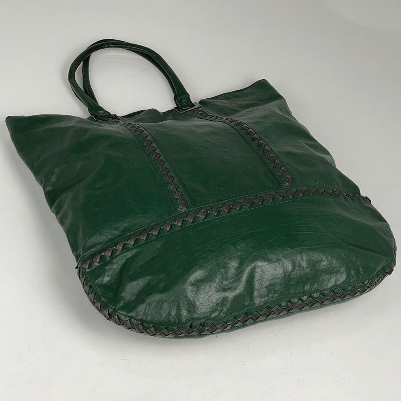Bottega Veneta Intrecciato Tote Leather Green