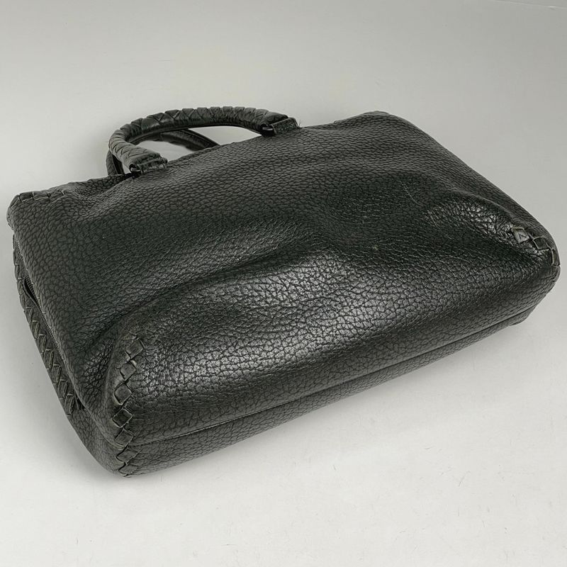 Bottega Veneta Intrecciato Handbag Khaki Leather Green