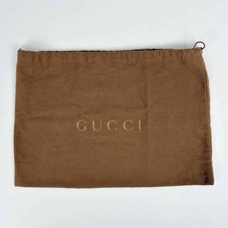 Gucci GG Pattern Shoulder Bag Abbey Logo Canvas Beige Gold