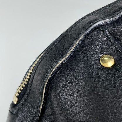 Saint Laurent Yves Muse Handbag Logo Leather Black