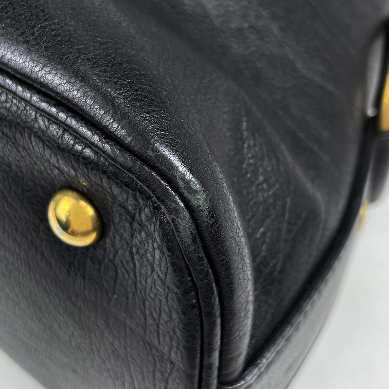 Saint Laurent Yves Muse Handbag Logo Leather Black