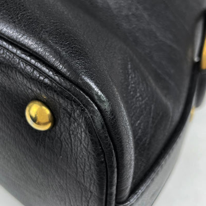 Saint Laurent Yves Muse Handbag Logo Leather Black
