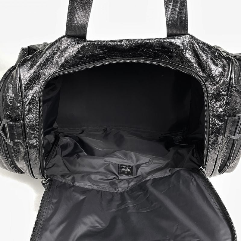 Balenciaga Logo Boston Bag Adidas Gym 2-Way Leather