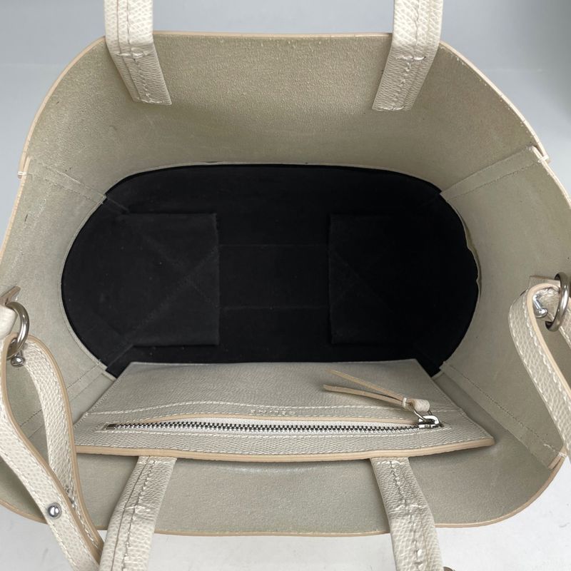 Celine Vertical Cabas Small Tote 2-Way Shoulder Bag Bicolor Leather Ladies